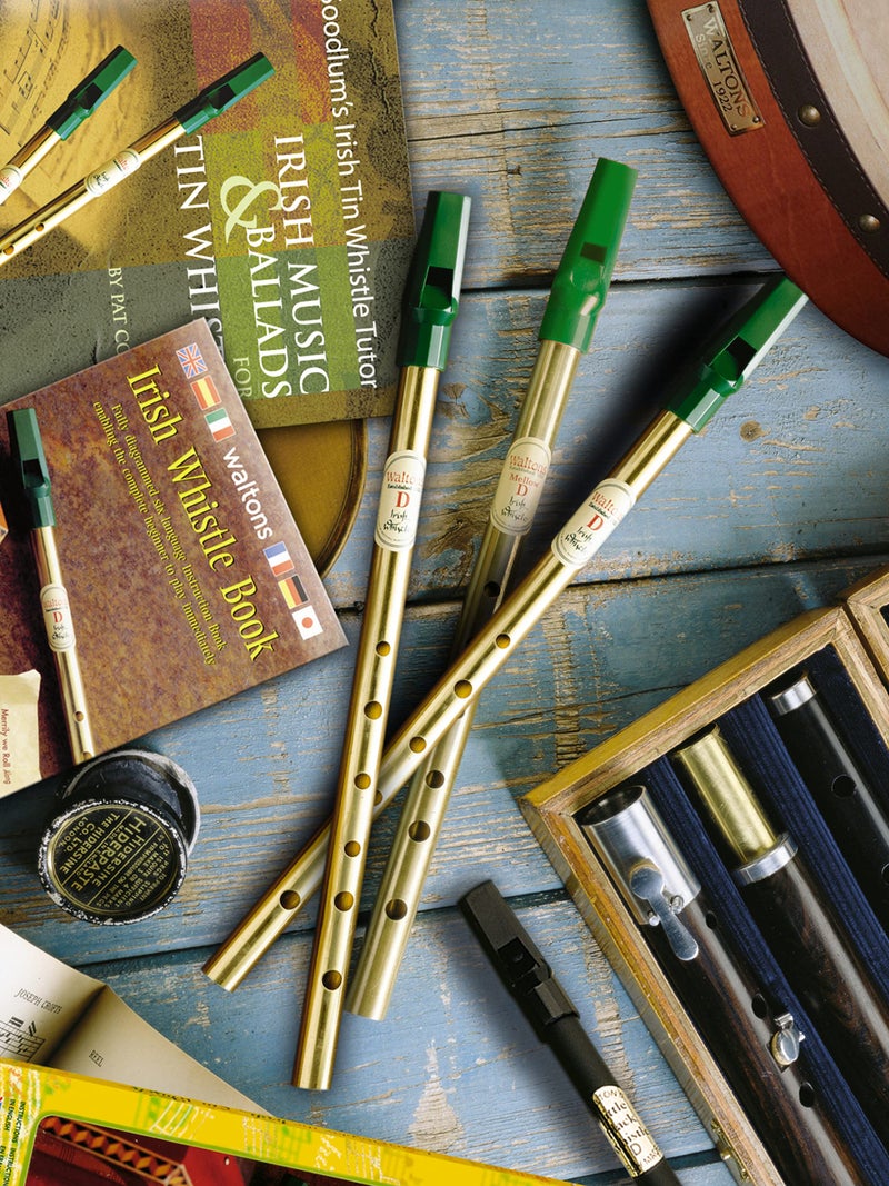 Waltons Irish Tin Whistle Key of D | Walton's Penny Whistle Ireland Classical Celtic Folk Brass Instrument | Easy-to-learn, perfect for Beginners - Image 4